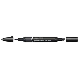 Winsor & Newton 0204030 - Penarello a Doppia Punta, Nero, Singolo, 1 Pezzo