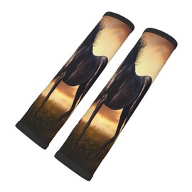 ANFXIEDU Animal Horse 2 PCS Car Seat Belt Pad Cover for Adults, Suitable for Car Seat Belt Backpack Shoulder Bag