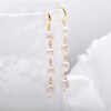 Hand Wired 3" Long Dangly Freshwater Cultured Baroque Pearl Earrings
