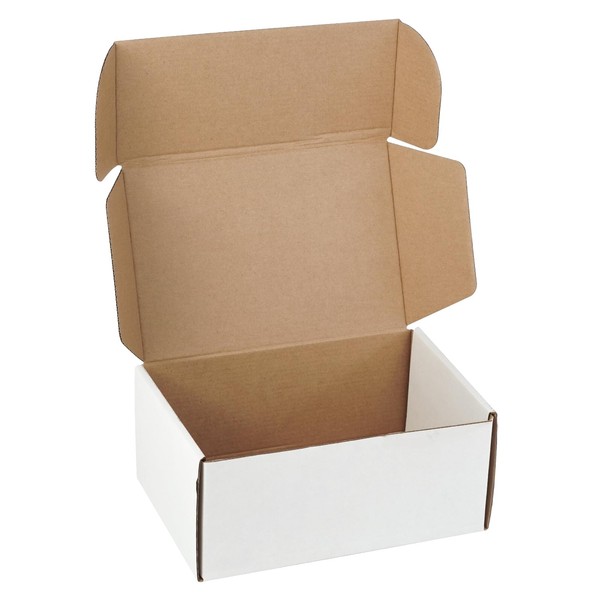 9"x6"x4" Shipping Boxes Set of 5, White Corrugated Cardboard Box