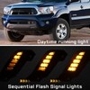 PGTOPONE Switchback White/Amber LED Front Side Marker Headlight Daytime Running