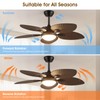 Wiviniya Tropical Ceiling Fans with Lights and Remote/APP Control, 44