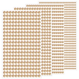 1799 Pcs 4 Sheets Rhinestone Stickers 3/4/5/6 mm Self Adhesive Rhinestones Gems for Face Eyes Makeup Hair Body (Light orange-3/4/5/6mm)