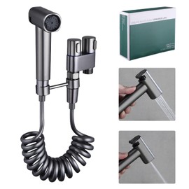 Suaywo Bidet Hand Shower Set Upgrade Bidet Hand Shower for Toilet with Stainless Steel Shower Head, 3 m Hose & Double Valve - Bathroom, Kitchen, Outdoor