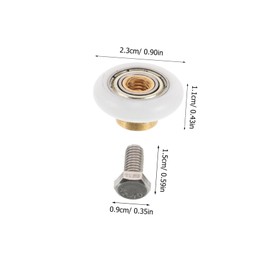 Generic 4pcs Durable Shower Track Rollers for Bathroom Glass Sliding Doors Effortless Arc Design Robust Build Compatible with Various Glass Door Tracks