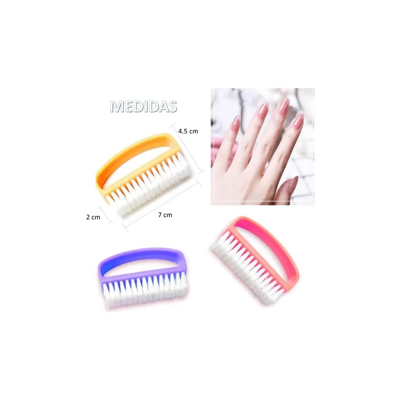 3 Cepillos Multifunciones Para Uñas, Manos, Limpieza Hogar