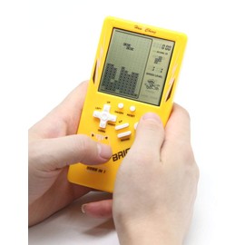 CZT Large Screen Brick Game Console 9999 in 1 Tank/Race/Shooting/Whac-A-Mole/Pocket Game Leisure Puzzle Adjustable Difficulty Level and Speed (Yellow)