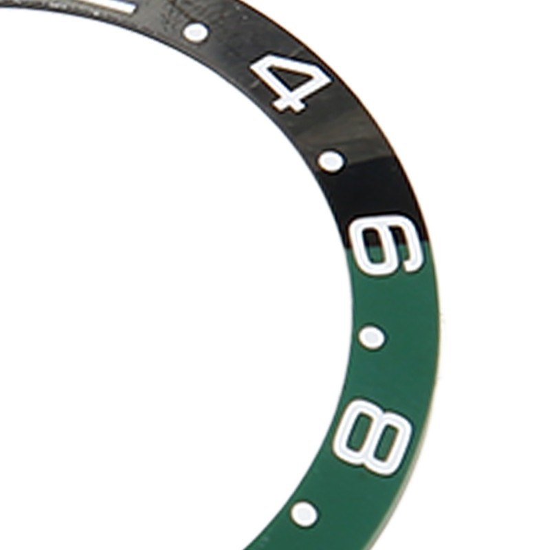 38mm Diameter GMT Watch Bezel Insert Ring Black Green Base