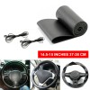 CHUSYYRAY 15" Steering Wheel Cover Genuine Leather for Chevy Silverado