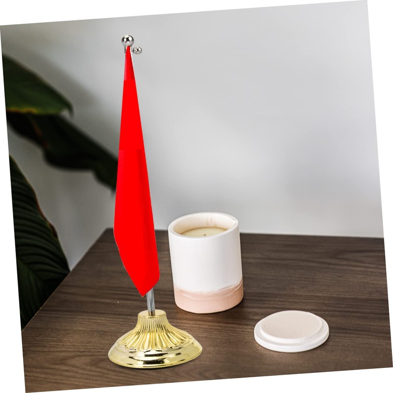 Mipcase Telescopic Stainless Steel Flag Stand Wear Resistant Desktop Flag