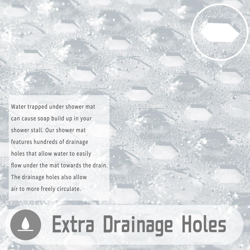 Yimobra Bathtub Shower Mat 21 x 21, Non Slip Bath