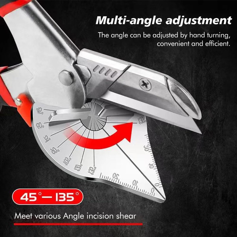 Multi-Angle Mitre Scissors, Adjustable Angle from 45 to 135 Degrees,