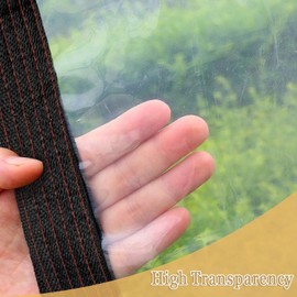 Curfakul Waterproof Tarps, 6x12 FT - Clear Vinyl Patio Enclosure, Transparent Tarp, Greenhouse Plastic Sheeting - Heavy Duty Tarp for Patio Winter Garden Lawn Plants Pet Hutch Roof