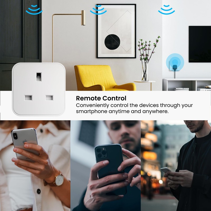 UPXNBOR WiFi Smart Plug 1 Pack, Alexa & Google Assistant