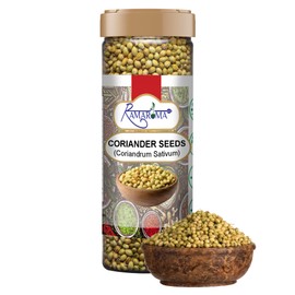 Ramaroma Coriander (Dhania) Seeds Whole, Indian Spice 1.9oz (56g) ~ All Natural | Gluten Friendly | NON-GMO | Vegan | Indian Origin