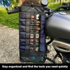 Tool Roll Organizer with Stand-up Baffle,1680D PVC Motorcycle Tool Roll