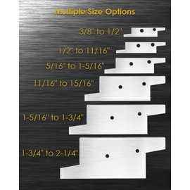3/8" - 2-1/4" Adjustable Precision Parallel Set, 6 Pair Carbon Steel Parallel Block Set Measurement for Layout Gaging Inspection Work Set Up
