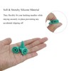 8pcs Knitting Needle Stoppers, Green Large Silicone Knitting Needle Point
