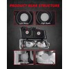 KAX Front Headlight Assembly Compatible with Silverado 1500/2500 HD/3500, 3500