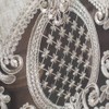 ARTABLE Lace Table Runner Rectangle Gray Cotton Linen Fabric Dresser