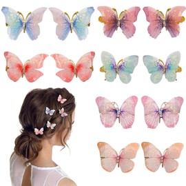 Butterfly Hair Clips Girls Pack of 12 Children's Hair Clips Hair Pins Hair Bows Hair Accessory Headband for Children Girls for Carnival