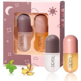 Lip Plumper, 2 Piezas De Suero Natural Para El Cuidado De Los Labios, Brillo De Labios, Potenciador De Labios, Juego De Brillo De Labios Hidratante De Día Y Noche, Hidratante Y Reduce Las Líneas Finas