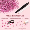 5000PCS 3mm Resin Rhinestones in Bulk (Hot Pink), Bedazzling Flatback