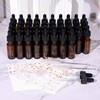 HWASHIN 48 Pack 1/2 oz (15ml) Amber Glass Bottles with