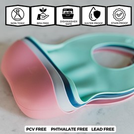 Dreamroo Silicone Baby Bib for Babies & Toddlers (unisex) - Soft, Adjustable, BPA Free and Waterproof (Pink)