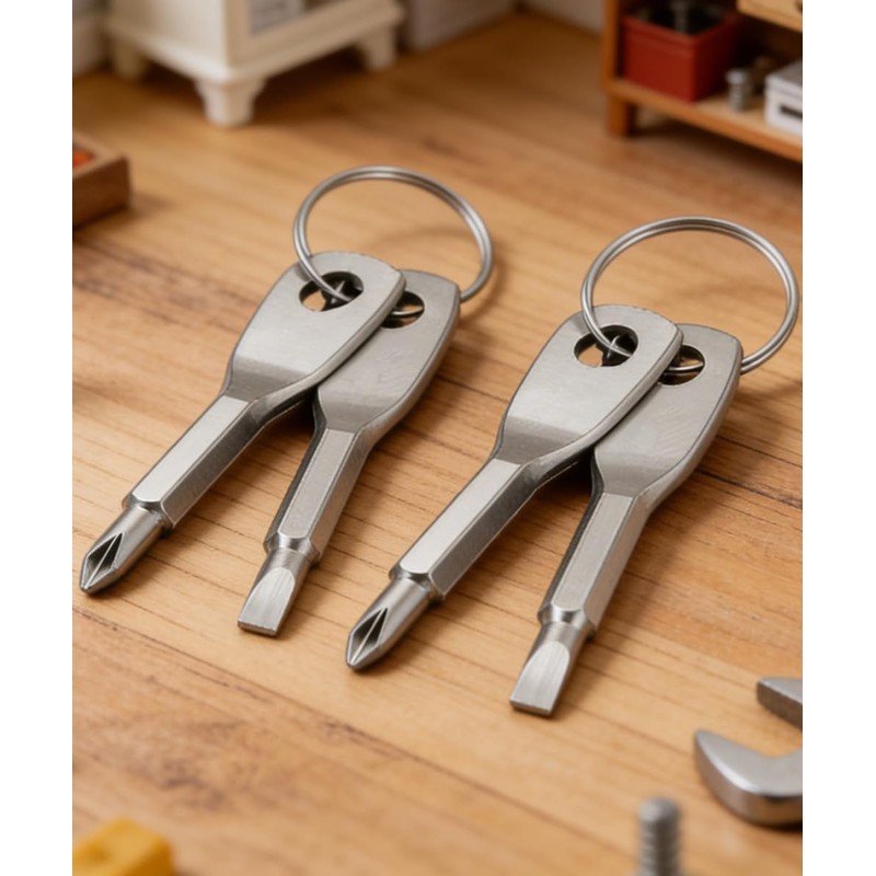 2Pack Pocket Screwdriver Set- Best Stocking Stuffers - EDC Keychain