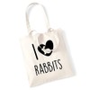 I love rabbits tote bag
