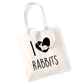 I love rabbits tote bag