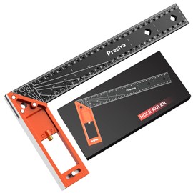 Try Square, Precise Universal Combination Angle Made of Metal with Ruler Stop for Precise Marking and Drawing with Multi-Angle Stop Ruler Protractor High-Quality Professional Measuring Tool