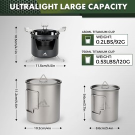 THTYBROS Alcohol Stove Set with Foldable Stand Camping Stove