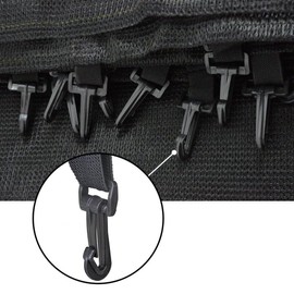 Trampoline Net Replacement 13 FT Trampoline Netting Replacement for 13FT Round Frame Trampolines Enclosure Net 8 Straight Poles Sleeve Trampolines Double-Headed Zipper Protection Buckles Enhanced Hook