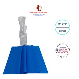 Sapphire Blue Bulk Tissue Paper 15 Inch x 20 Inch - 10 Sheets Premium Tissue Paper
