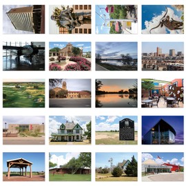 xtvinvm US City Lubbock Texas Travel Postcards from Around the World Vintage Postcard Pack for Mailing Business Christmas Holiday Birthday Postcards with Mailing Side Set of 20