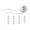 ledscom.de 20 Pieces GU10 Socket, Ceramic, White, 230V AC, max.