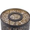 Metal lampshade, circular pattern cylindrical wrought iron small lampshade hollow