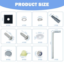 Anti Theft License Plate Screws 1/4" Stainless Steel License Plate Security Screws Kit Tamper Proof License Plate Screws Car License Plate Screw Set License Plate Bolts Universal for Most Cars