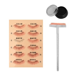 Lower Eyelash Stamps Tool, Six Styles Eyelash Stamps Stencil, Portable Lazy Quick Makeup under Eyelash Template with Stamp pad