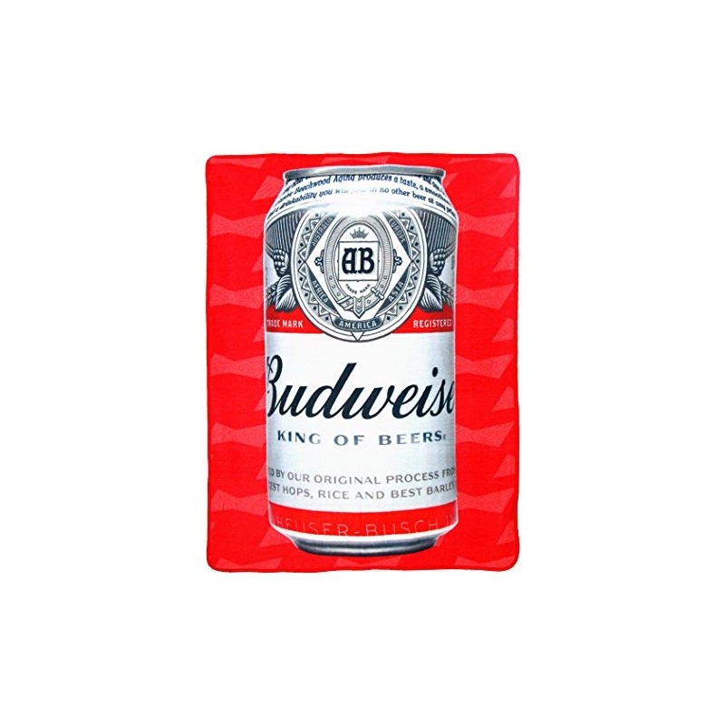 バドワイザー 「Cold Can」マイクロラッセルスローブランケット 46インチ x 60インチ マルチカラー
