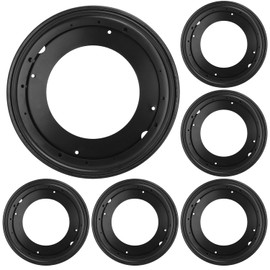 6 PCS 12 Inch Black Lazy Susan Turntable Bearing Plate, Lazy Susan Bearings Base, Lazy Susan Hardware, Easy Installation, Solid Metal Construction, for Home and Industrial, by GENHAKON