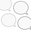 Dry Erase Speech Bubble Cutouts for Bulletin Boards (9 x
