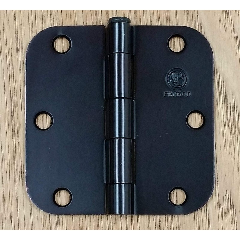 Black Door Hinges 3.5 Inch with 5/8 Inch Radius Penrod