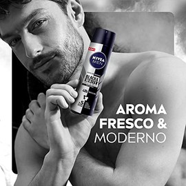 NIVEA MEN Desodorante Antimanchas, Black  White Invisible Power (150 ml) Frmula anti manchas, anti olor, anti sudor, anti irritacin y anti residuos...