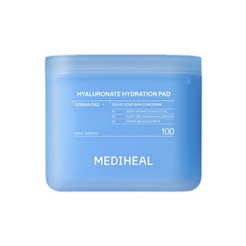 Mediheal Hyaluronic Acid Deep Moisturizing Derma Pad 2nd Generation, 1 Pack, 100 Pads / 메디힐 히알루론산 속보습 더마 패드 2세대, 1개, 100매입