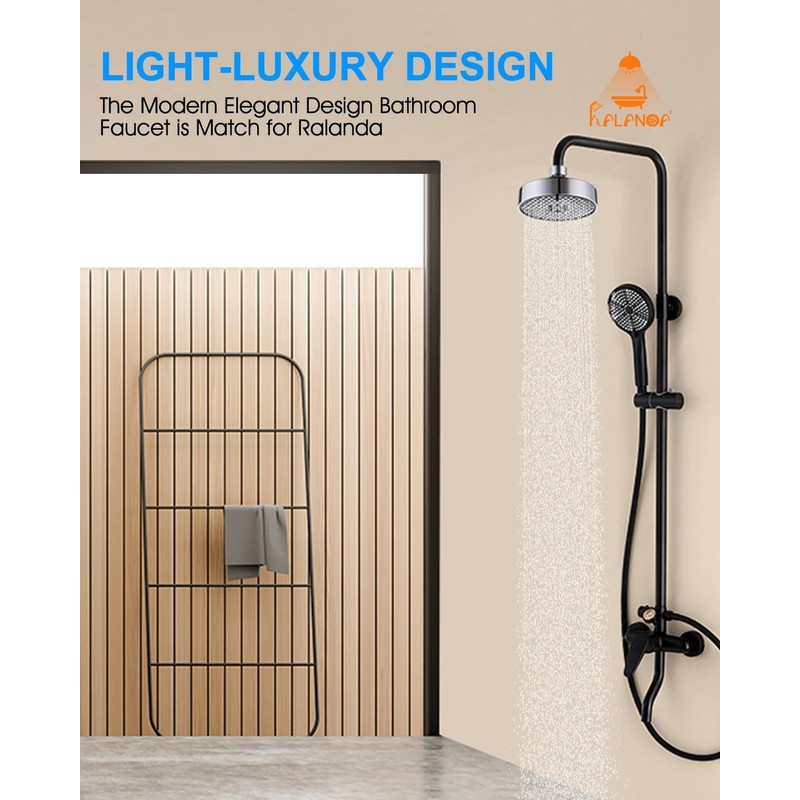 RALANDA High Pressure Shower Heads, High Flow Adjustable 3-Setting Bathroom
