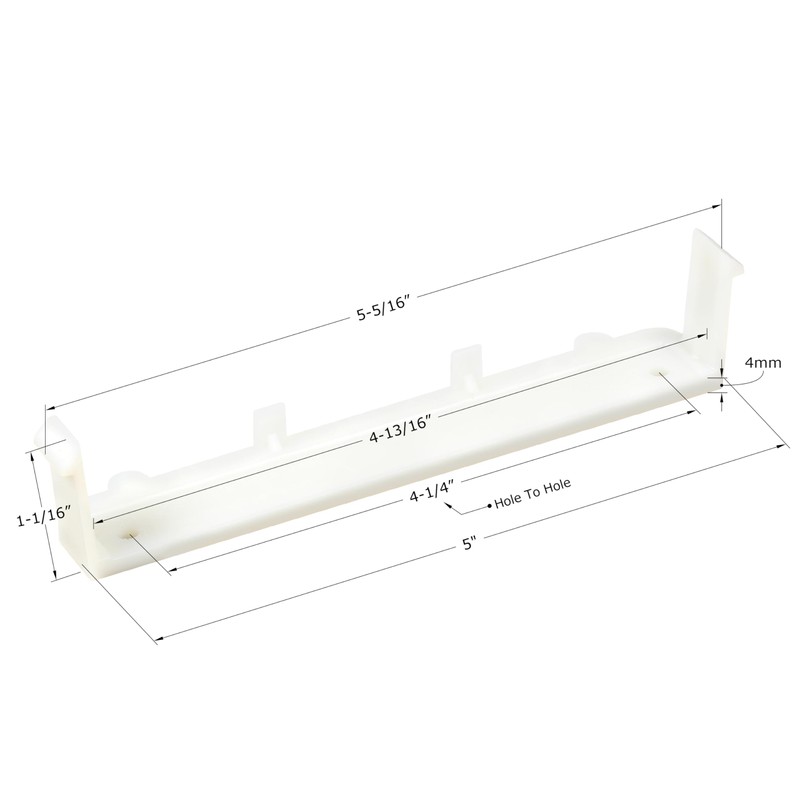 Pair of Rok Hardware Plastic False Front Cabinet Clips 5"