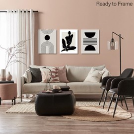 Dazzlewall Boho Abstract Wall Decor Poster Black and White Geometric Wall Poster for Bedroom Living Room Decor 12x16 in Unframed Set of 3